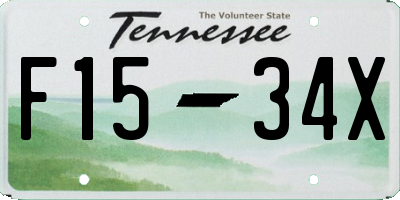 TN license plate F1534X