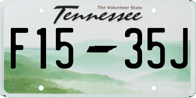 TN license plate F1535J