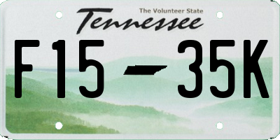 TN license plate F1535K