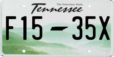 TN license plate F1535X