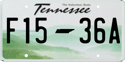 TN license plate F1536A