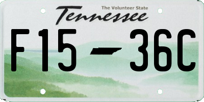 TN license plate F1536C