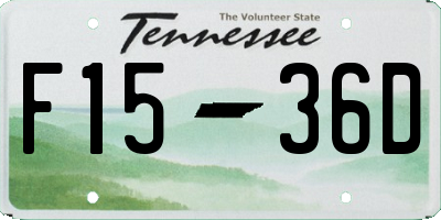 TN license plate F1536D