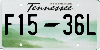 TN license plate F1536L