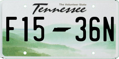 TN license plate F1536N