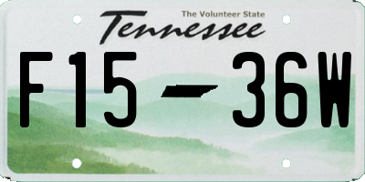 TN license plate F1536W