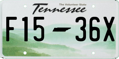 TN license plate F1536X