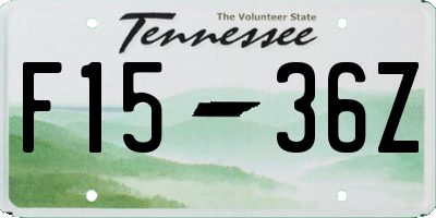 TN license plate F1536Z