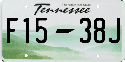 TN license plate F1538J
