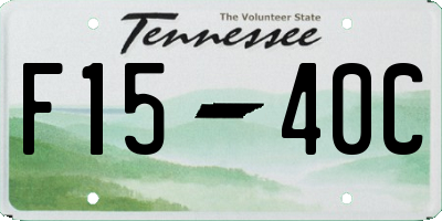 TN license plate F1540C