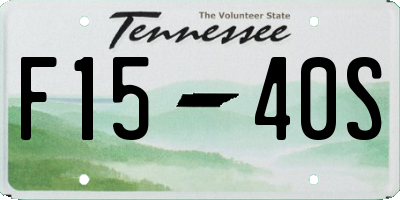 TN license plate F1540S