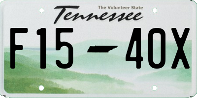 TN license plate F1540X