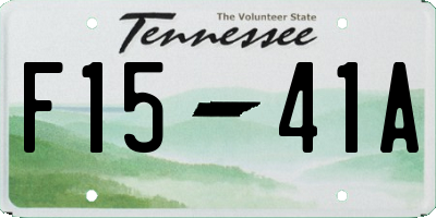TN license plate F1541A