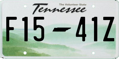 TN license plate F1541Z