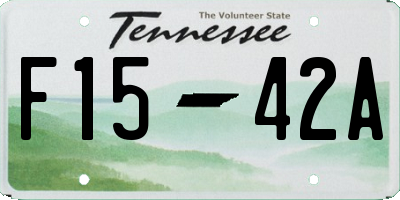 TN license plate F1542A