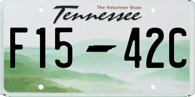 TN license plate F1542C