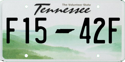 TN license plate F1542F