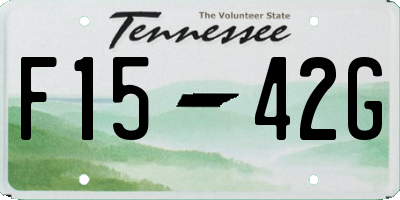 TN license plate F1542G