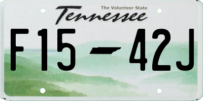 TN license plate F1542J