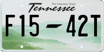 TN license plate F1542T
