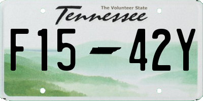 TN license plate F1542Y