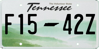 TN license plate F1542Z