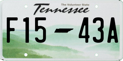 TN license plate F1543A