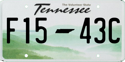 TN license plate F1543C