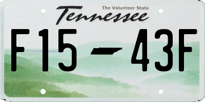 TN license plate F1543F