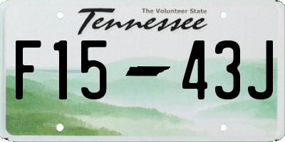 TN license plate F1543J