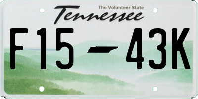 TN license plate F1543K