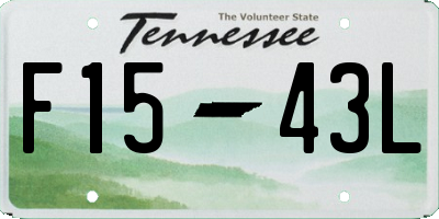 TN license plate F1543L