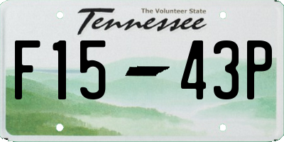 TN license plate F1543P