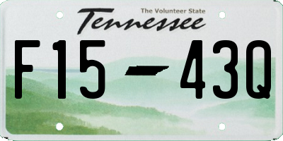 TN license plate F1543Q
