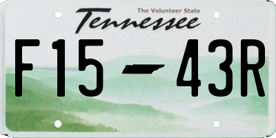 TN license plate F1543R