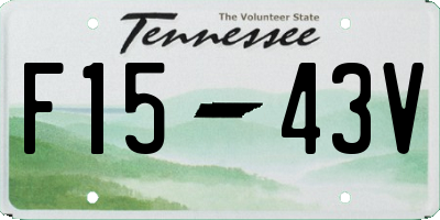 TN license plate F1543V