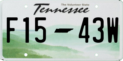 TN license plate F1543W