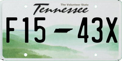 TN license plate F1543X
