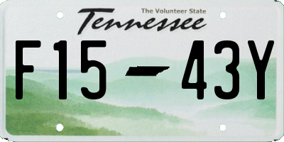 TN license plate F1543Y