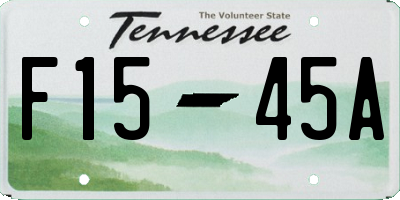 TN license plate F1545A
