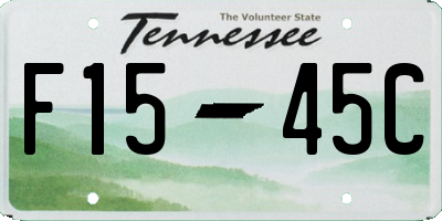 TN license plate F1545C