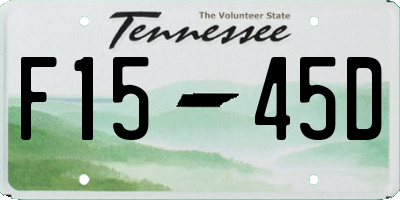 TN license plate F1545D