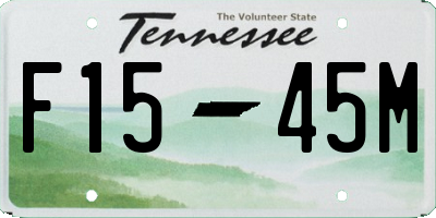 TN license plate F1545M