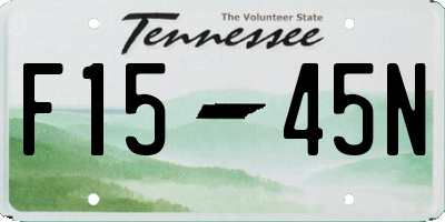 TN license plate F1545N