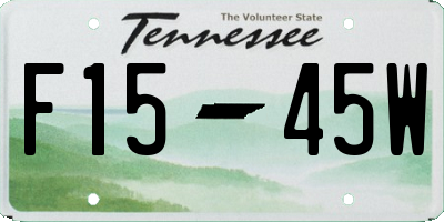 TN license plate F1545W