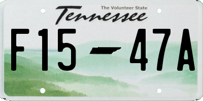 TN license plate F1547A