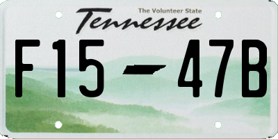 TN license plate F1547B