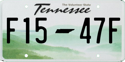 TN license plate F1547F