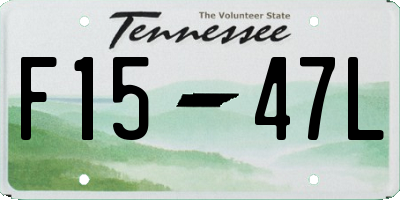 TN license plate F1547L