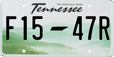 TN license plate F1547R